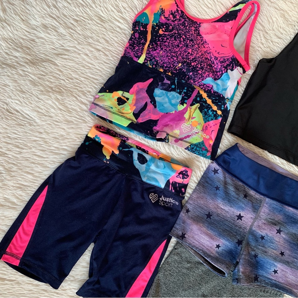 5 Piece Gymnastics/Dance Shorts/Tank Top Lot•Size 7/8 - Picture 2 of 5